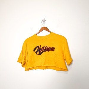 Tommy Hilfiger Y2K Reworked Yellow Graphic Crop Tee